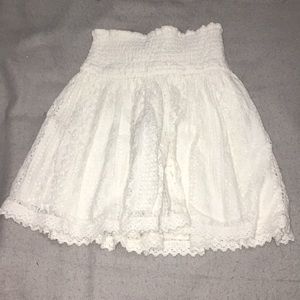 White lace skirt
